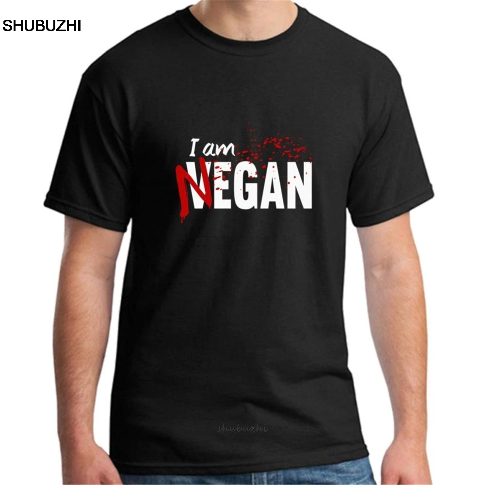 Футболка Im Negan мужская с коротким рукавом и круглым вырезом свободная рубашка