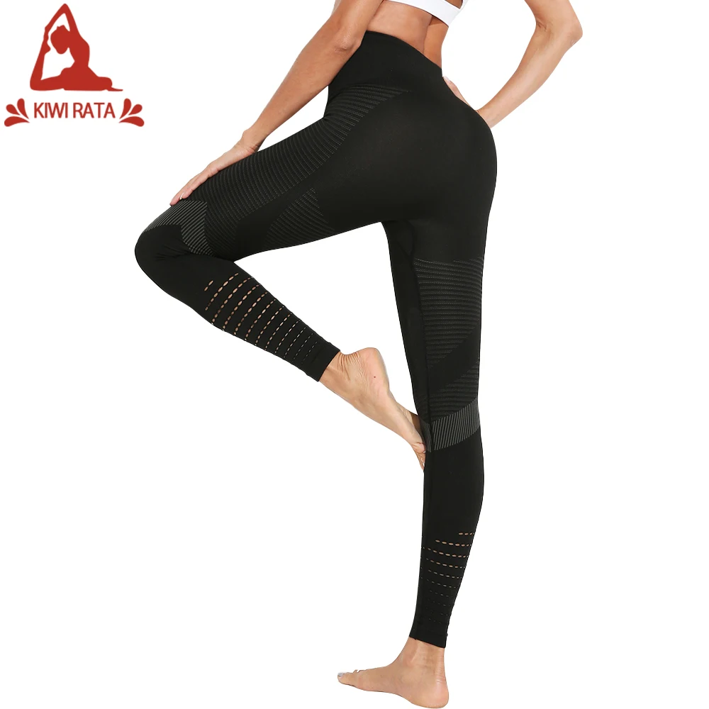 

KIWI RATA женские штаны для йоги, высокоэластичные леггинсы для фитнеса, спортзала, тонкие трико для бега, спортивная одежда, спортивные штаны, б...