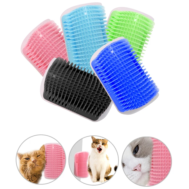 

Cats Brush Corner Massage Self Groomer Cat Comb Scratching Rubbing Brush Tickling Pet Hair Removal Cat Grooming Tools Supplies