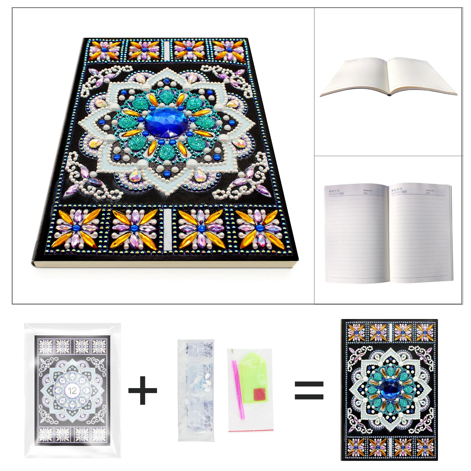 EverShine Diamond Painting Notebook Special Shaped Mandala 60 Pages A5 Pictures Rhinestones Art Handmade Gift | Дом и сад