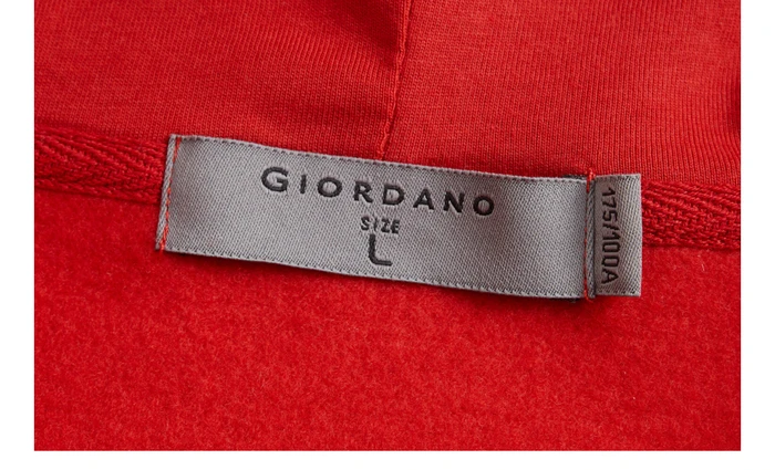 Giordano мужской свитшот кенгуру с капюшоном и длинными рукавами, с печатным принтом GRDN на груди