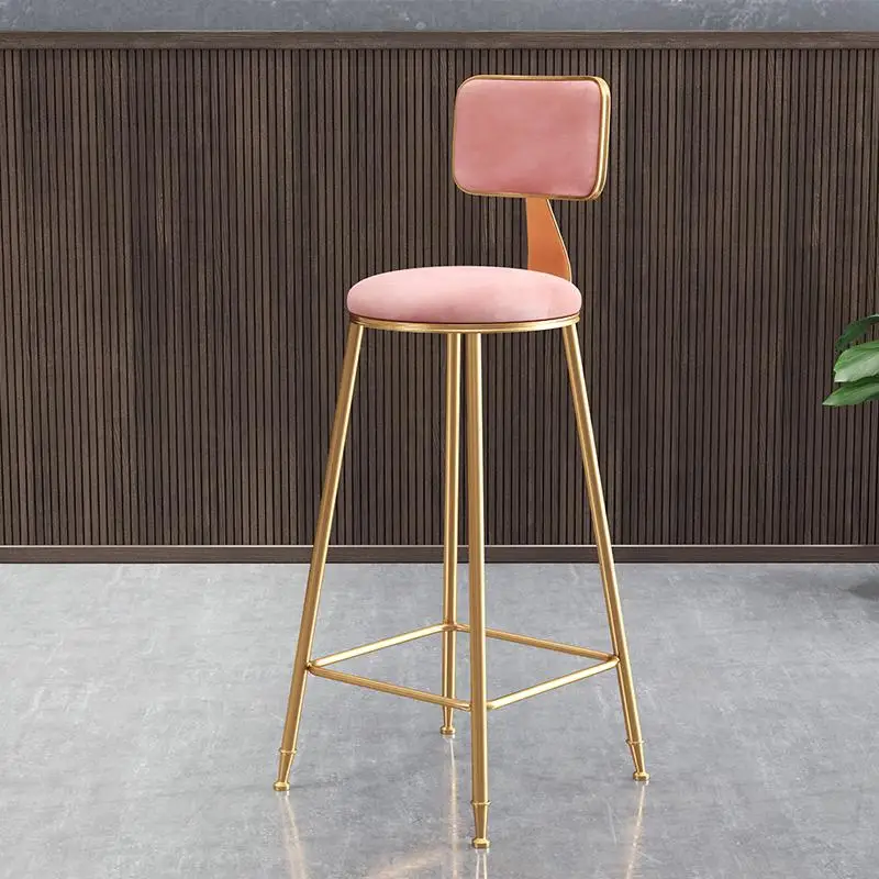 Северный Европейский легкий роскошный барный стул Ins простая сетка красный бар