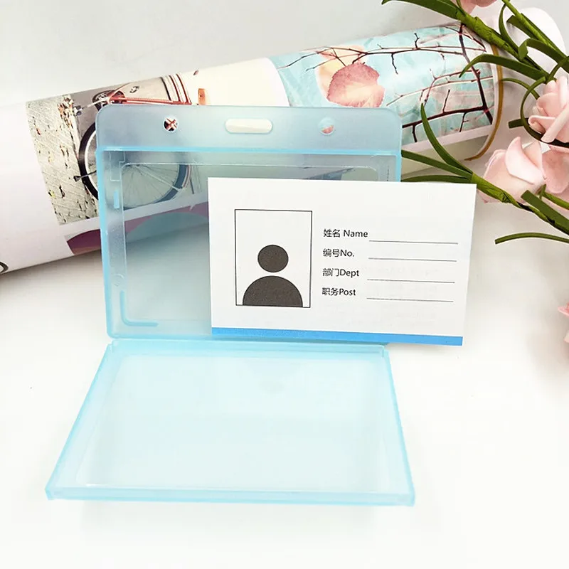 

Plastic ID Badge Card Holder For Bank Credit Card Holder Protector Organizer Hospital Office Pass Card
