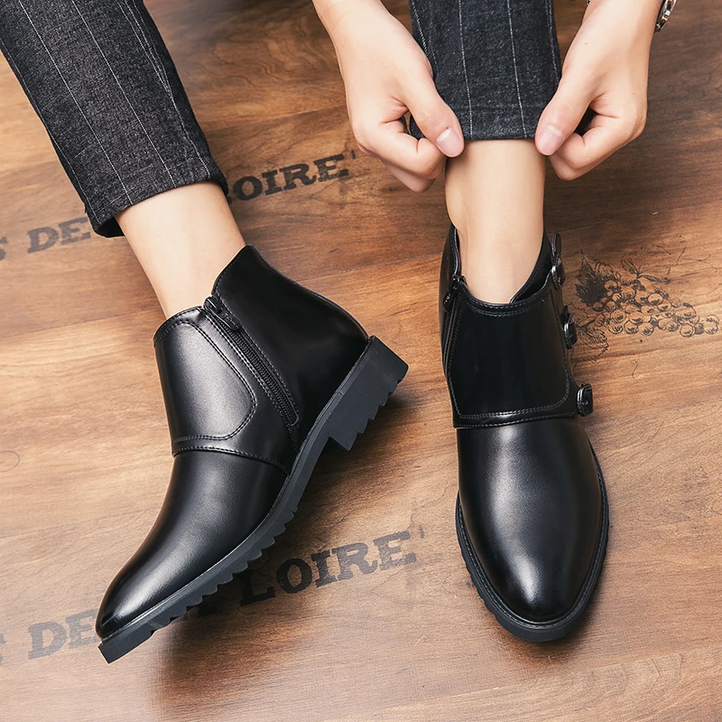 

2020 New Men High Top Boots Fashion Casual Men Shoes Outdoor Ankle Boots Casual Classic Work Shoes Business Men Boots