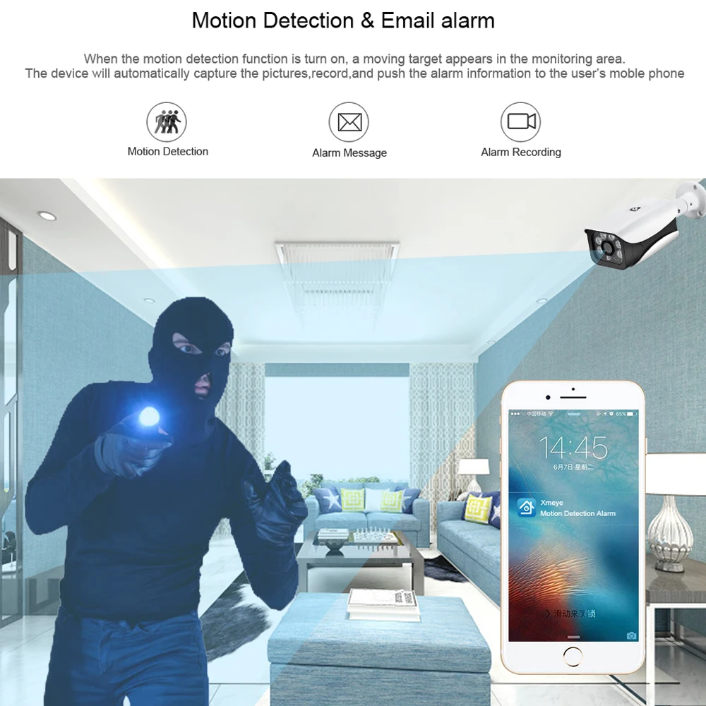 Водонепроницаемая IP камера видеонаблюдения 5 МП 4 2 МП|Камеры видеонаблюдения| |