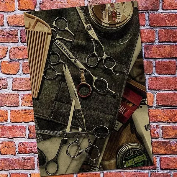 

Металлический плакат для украшения парикмахерской, 20 х30 см