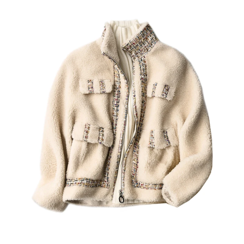 Tajiyane шуба из натурального меха зимняя куртка женская одежда шерсти ножницы 2021