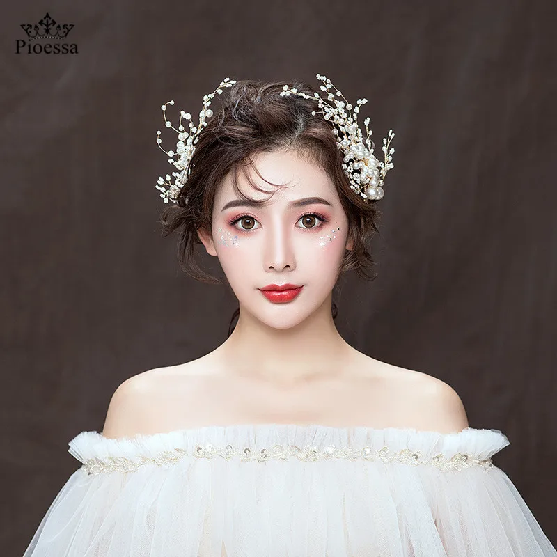 Diadema De Princesa Con Flores Y Perlas De Cristal - Ajustable Para Niñas, Mujeres, Bodas Y Fiestas