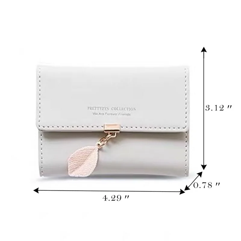 

Women PU leather Short Wallet Female Leaf Coin Purse Purse Money Bag Vintage Card Holders Womens Small Wallet