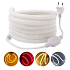 Неоновая Светодиодная лента SMD2835, круглая неоновая вывеска 220 градусов, 360 светодиодов, sm, уличная Водонепроницаемая неоновая веревка Красногозеленогосинегорозового цвета, 120 В переменного тока