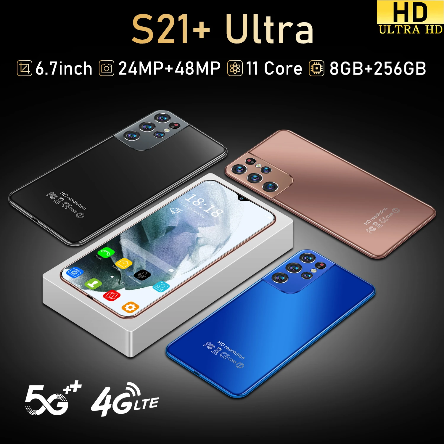 

S21 + Ultra, 12 + 512 , 6,7 , 11 , 4G/, 24 + 48 , 6500