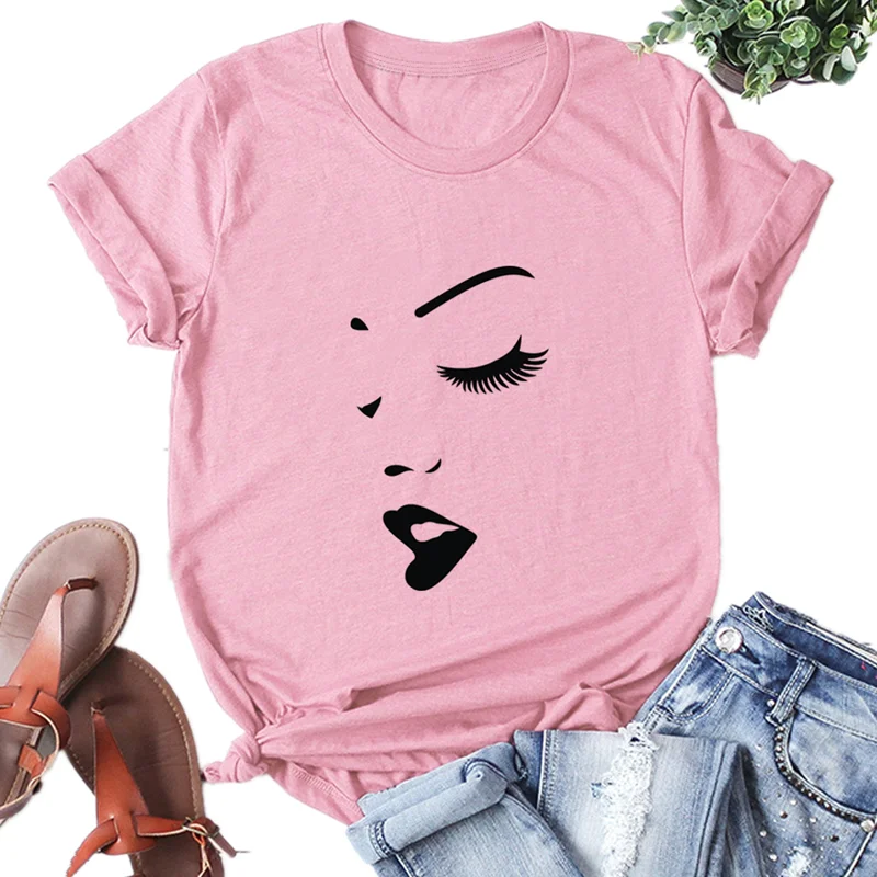 SC красивая футболка с короткими рукавами и принтом для девочек свободная