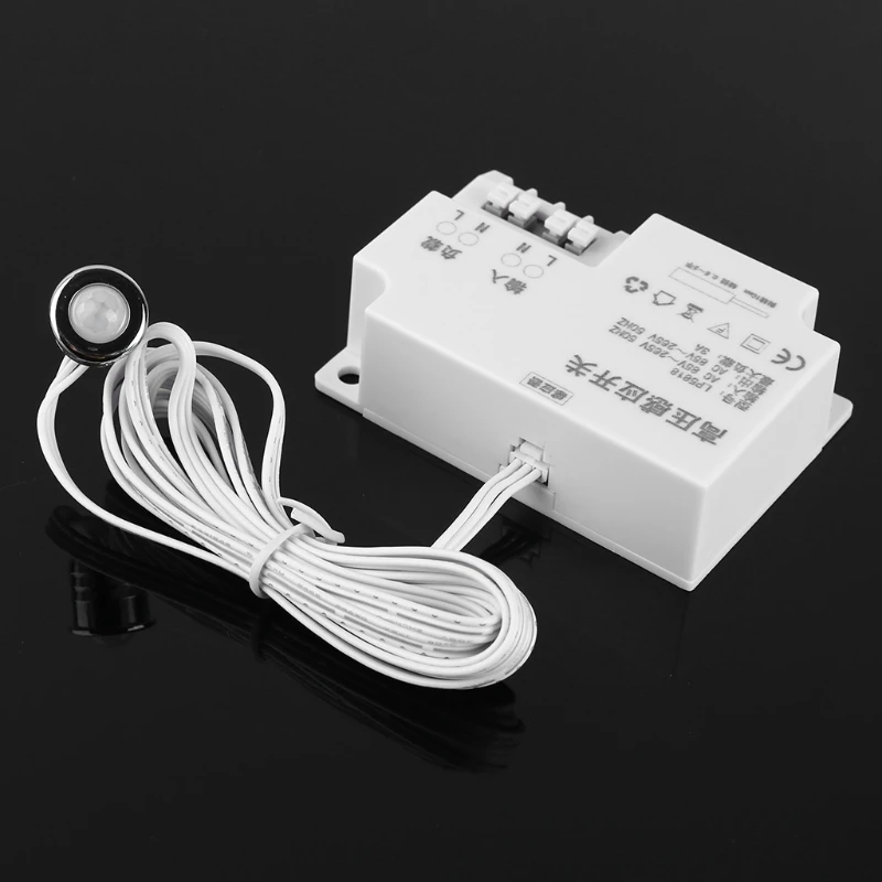 

Universal 660W AC 85V-265V 3A PIR Motion Sensor Switch for LED Light Lamp Electric Fan 110V 220V PIR Light Switch