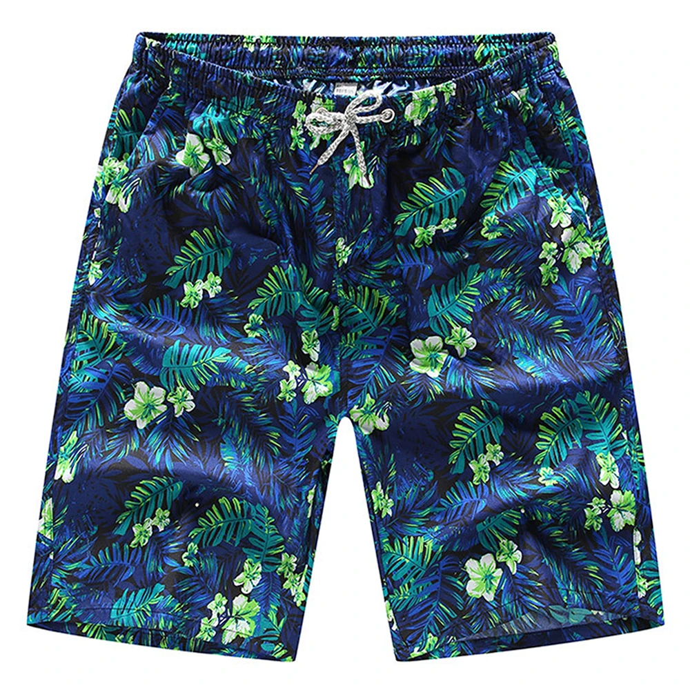 

Men Swim Beach Shorts Cropped Drawstring Casual Loose