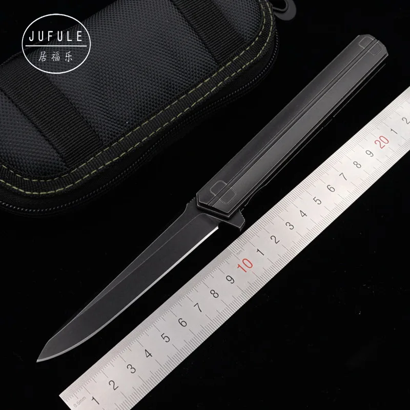Карманный складной нож JUFULE OEM Qwaiken Flipper титановая ручка Mark M390 для ежедневного