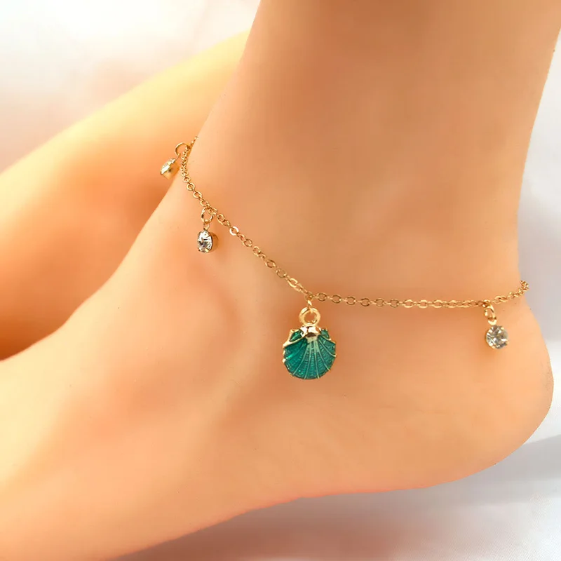 JSMYGS простой Boho Гребешок лодыжки браслет для женщин Ретро пляжная цепь на ногу сердце Стрекоза ножные браслеты на бижутерия для ног Аксессуары