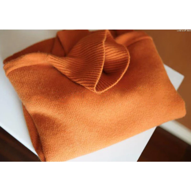 Плюс Размеры свитера женские зимние сапоги с высоким плотно облегающим шею