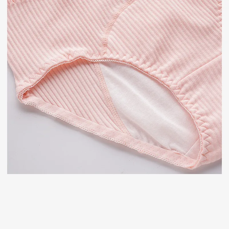 3 шт./партия средняя талия полосатые герметичные менструальные трусики хлопок