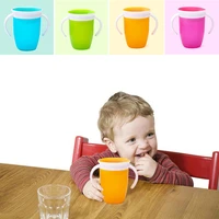 1pc 360 degree baby cups can be rotated magic cup baby learning drinking cup leakproof child water cup bottle 240ml