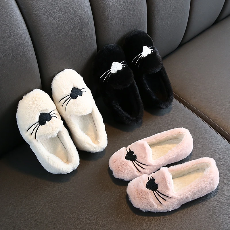 

Baby Girl Shoes Lovely Plush Design Anti-Slip Princess Flats Toddler Soft Soled Walkers Shoes