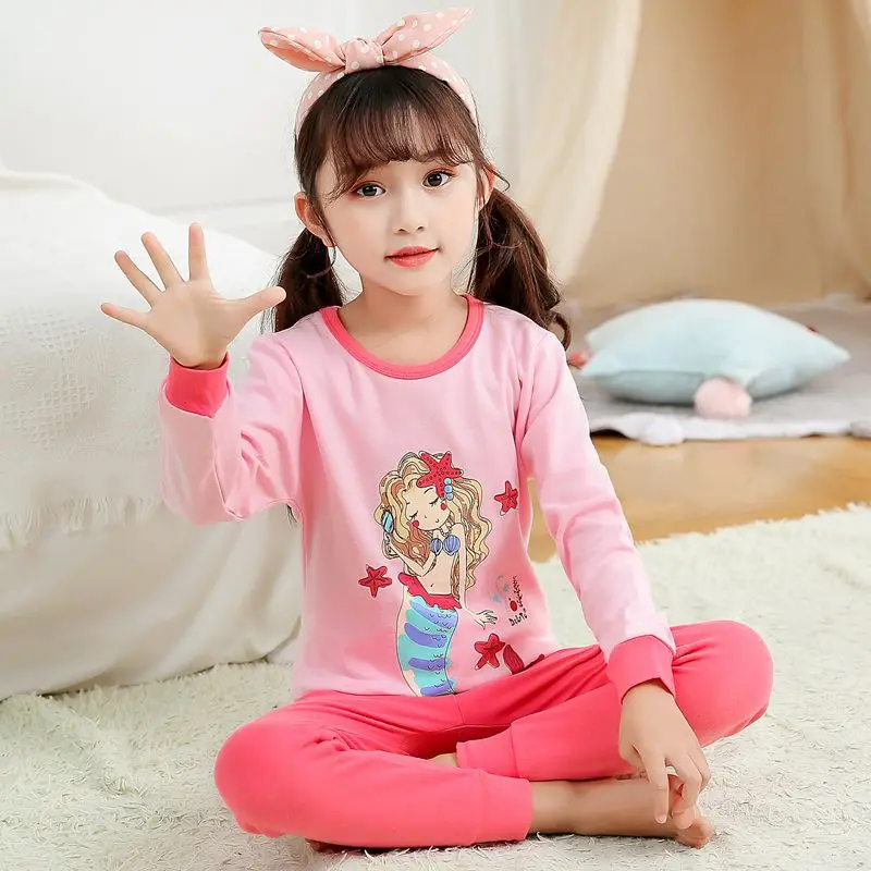 Детские рождественские пижамы для мальчиков маленьких девочек комплекты