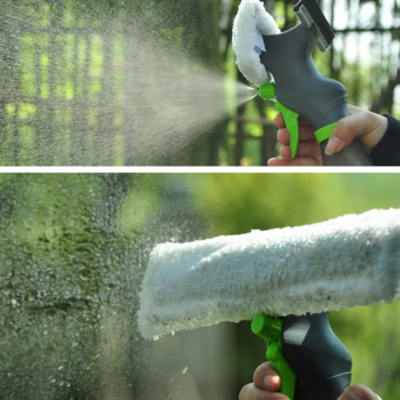 3 в 1 спрей сухой скребок Стекло оконная щетка для очистки бутылок