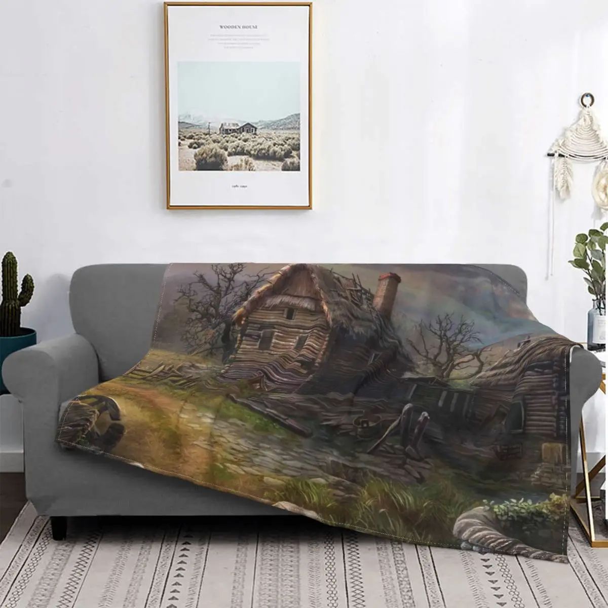 

Wooden House Blanket Modern Super Soft Portable Coral Fleece Throw Blankets For Sofa Quilt Free Shipping