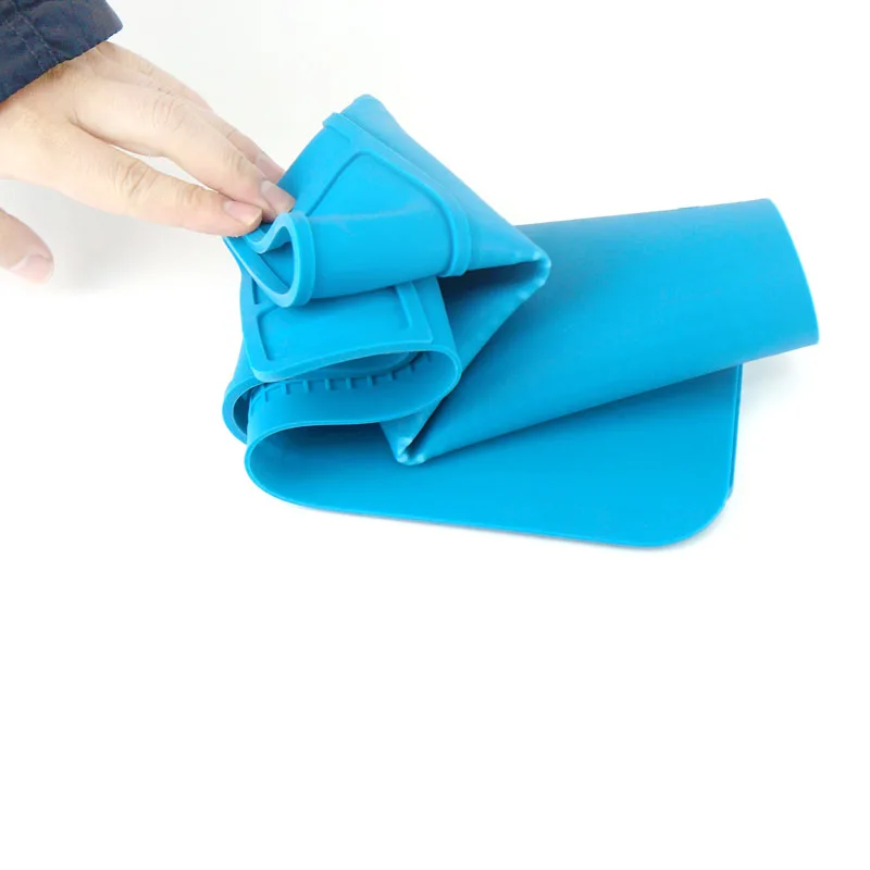 

1pcs Multifunctional Repair Table Mat 480*340mm Portable Silicone Pad Blue High Temperature Resistant Heat Insulation