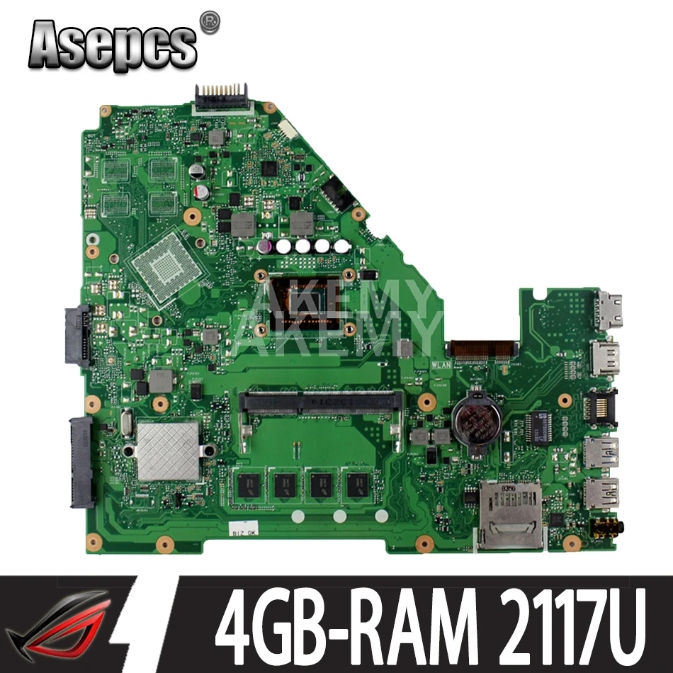 

Новая материнская плата X550CC X550CA для ноутбука ASUS X550CA X550CL R510C Y581C X550C, оригинальная материнская плата 4GB-RAM 2117U CPU