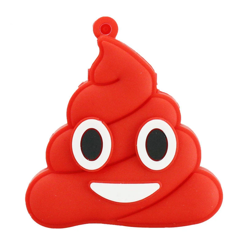 Красный Симпатичная игрушка эмоция флэш-накопитель usb мультфильм Poo Форма внешняя карта памяти флеш-накопитель 4 ГБ 8 ГБ 16 ГБ 32 ГБ мини подарок - Цвет: Красный