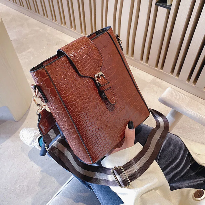 Винтажные кожаные сумки через плечо с каменным узором для женщин новинка 2020