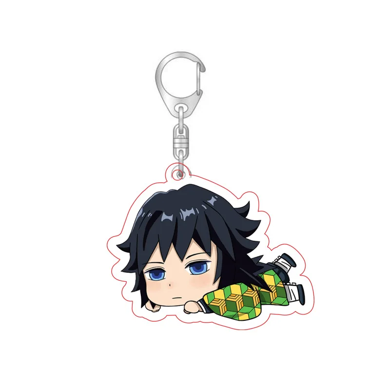 

Acrylic Ghost Slayer Anime Keychain Game Peripheral Genshin Impact Transparent Bag Car Pendant Gift Cute Key Ring Accessories
