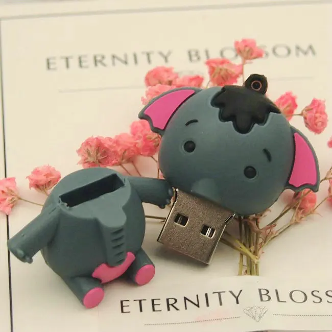 Usb флешка С Рисунком Слона милый флеш накопитель с животными USB 2 0 64 ГБ 128 Мб 32
