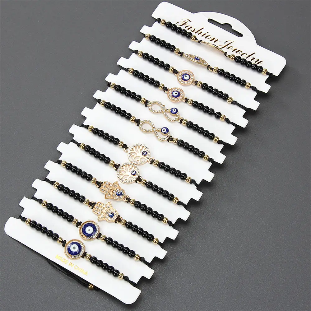 Высокое качество обсидиан браслет из бисера с украшением в виде кристаллов Древо