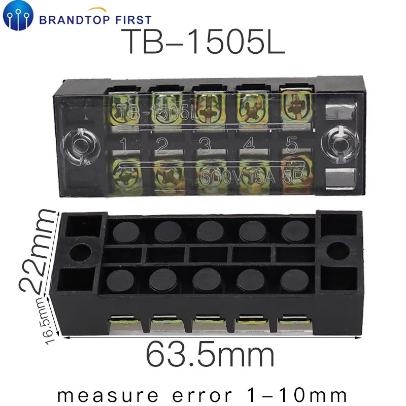 Терминал 600V 15A TB 1503 TB1504 TB1505 TB1506 1510 1512 провод Барьер Блок Клеммная полоса|Терминалы|