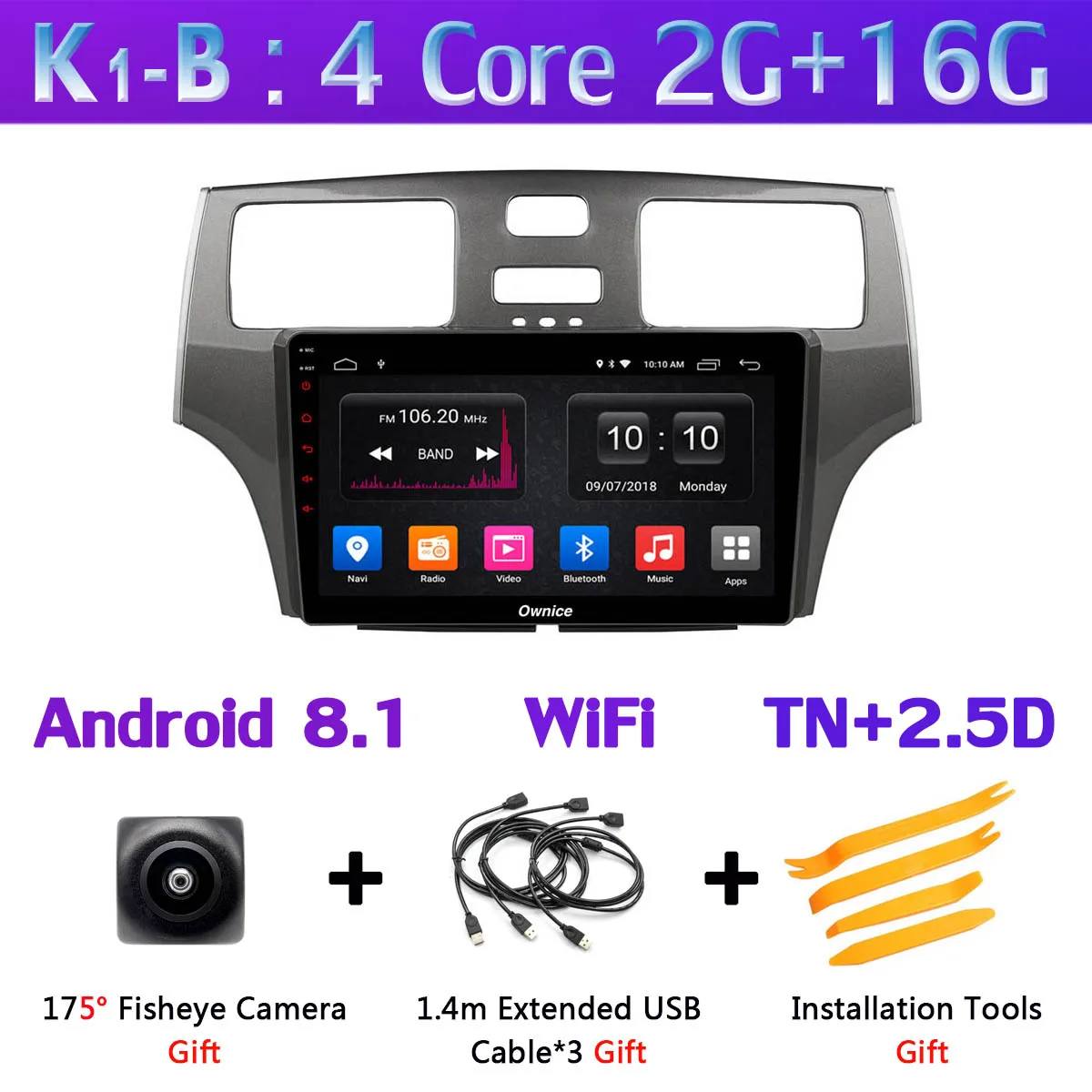 K1-B Ownice K1 K3 K5 K6 автомобильный dvd-плеер на основе Android для Lexus ES ES250 ES300 ES330 2004 2005 2006 автомобиль радио gps DSP Carplay 360 ° панорамный - Цвет: K1-B