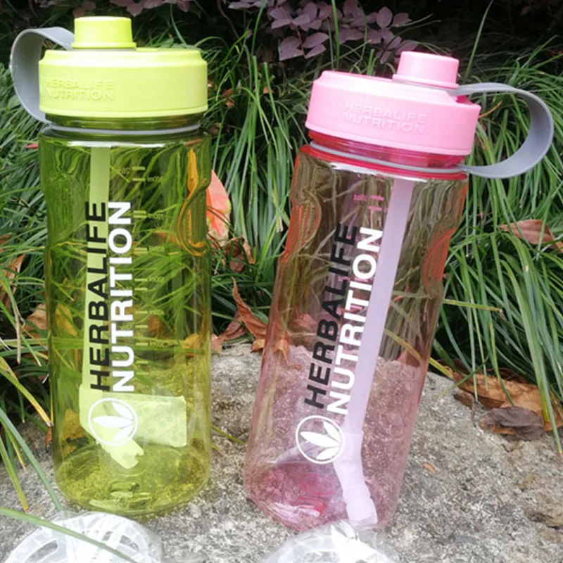 1Л 2л негабаритная бутылка для воды 1000 мл/2000 мл модный портативный Herbalife питание изготовленный на заказ шейкер Спортивная бутылка