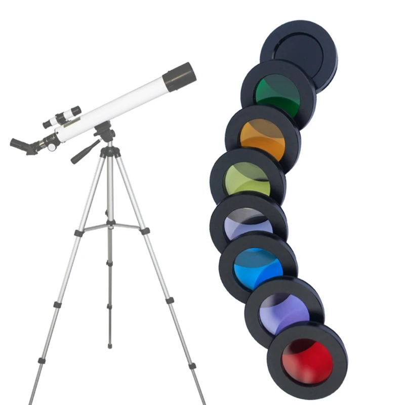 

Комплект фильтров 8 шт./компл. 1,25 дюйма, светофильтр туманности, лунный солнце, Цветной фильтр, окуляр телескопа, оптические линзы, 8 различны...