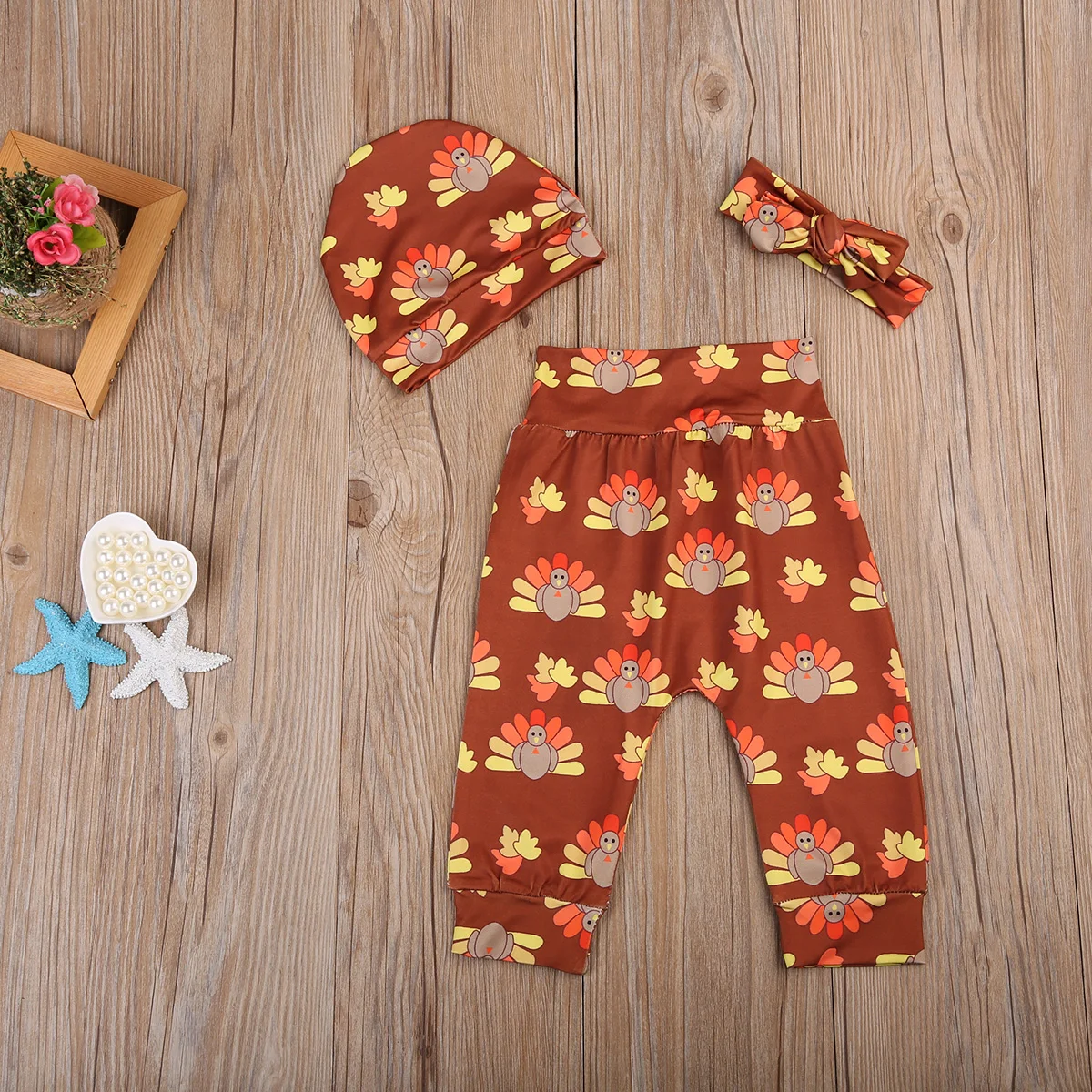 Комбинезон хлопковый с повязкой на голову и шапочкой 4 шт./комплект | Детская