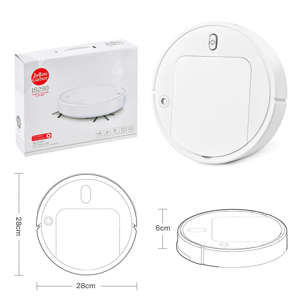 

Rechargeable Robot Vacuum Cleaner 1800PA Suction Auto Smart Cleaning Machine Mopping Cleaning Robot Intelligent Sweeping Cleaner