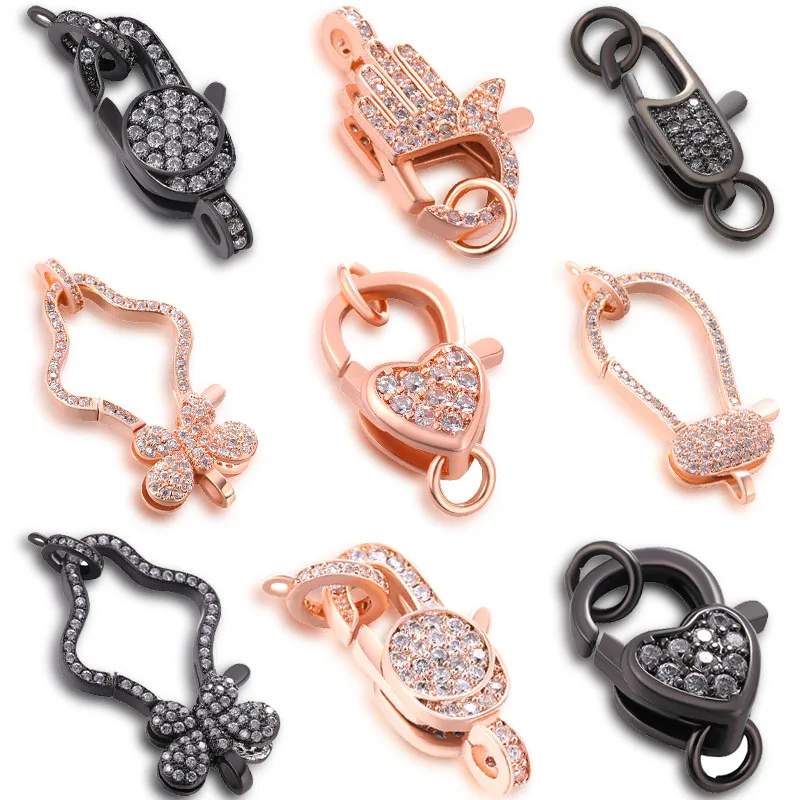 Роскошные циркониевые крючки с застежкой лобстером жемчужное ожерелье браслет