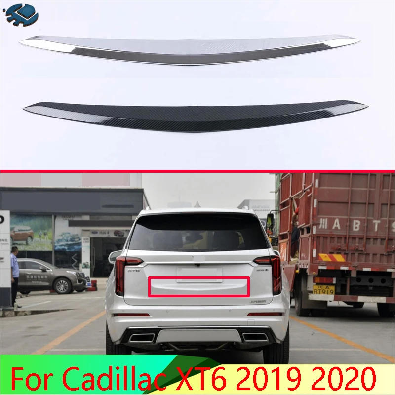 For Cadillac XT6 2019 2020 Car Accessories ABS Chrome Rear Boot Door Trunk Lid Cover Trim Tailgate Garnish