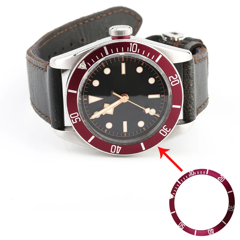 Алюминиевая Вставка для циферблата 39 8 мм черный синий красный серебристый