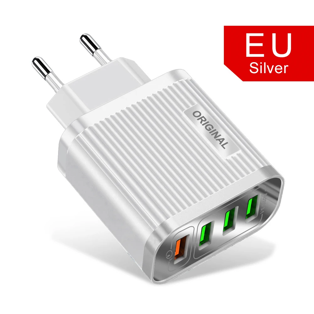 Быстрая зарядка 3,0 4,0 USB зарядное устройство для телефона 4 порта USB 35 Вт QC3.0 быстрое зарядное устройство для iPhone 11 Xiaomi huawei настенное зарядное устройство адаптер