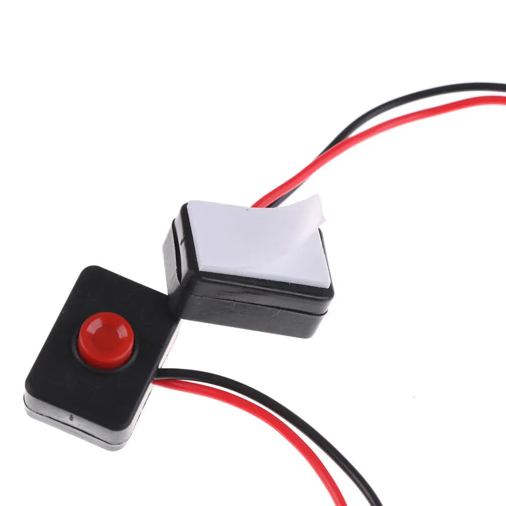 Проводной переключатель для движения DC 12V 2AAdhesive Base кнопка автомобиля 3 5x2 5x15cm/1 4