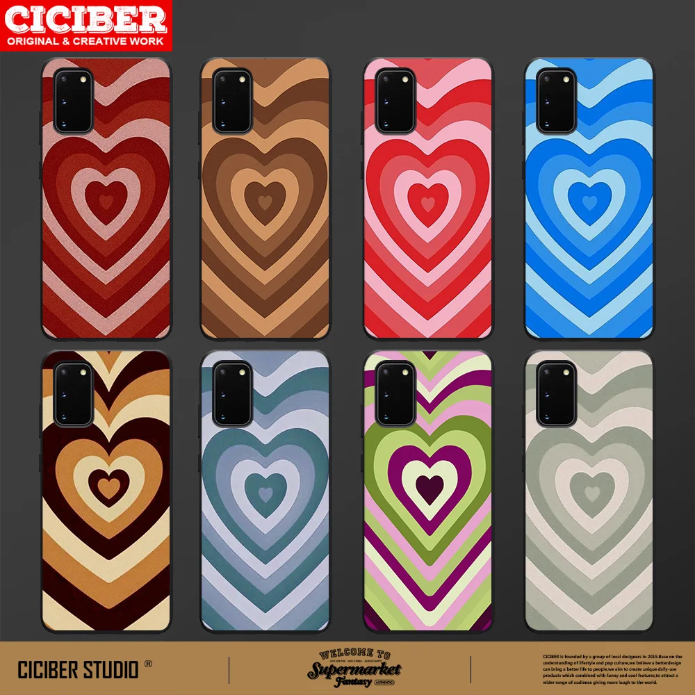 

Coffee Heart Case For Samsung A51 A71 S21 A50 A70 A52 A72 A32 S20 S10 S9 Ultra Puls Note 20 10 Plus Black Cover Fundas Coque