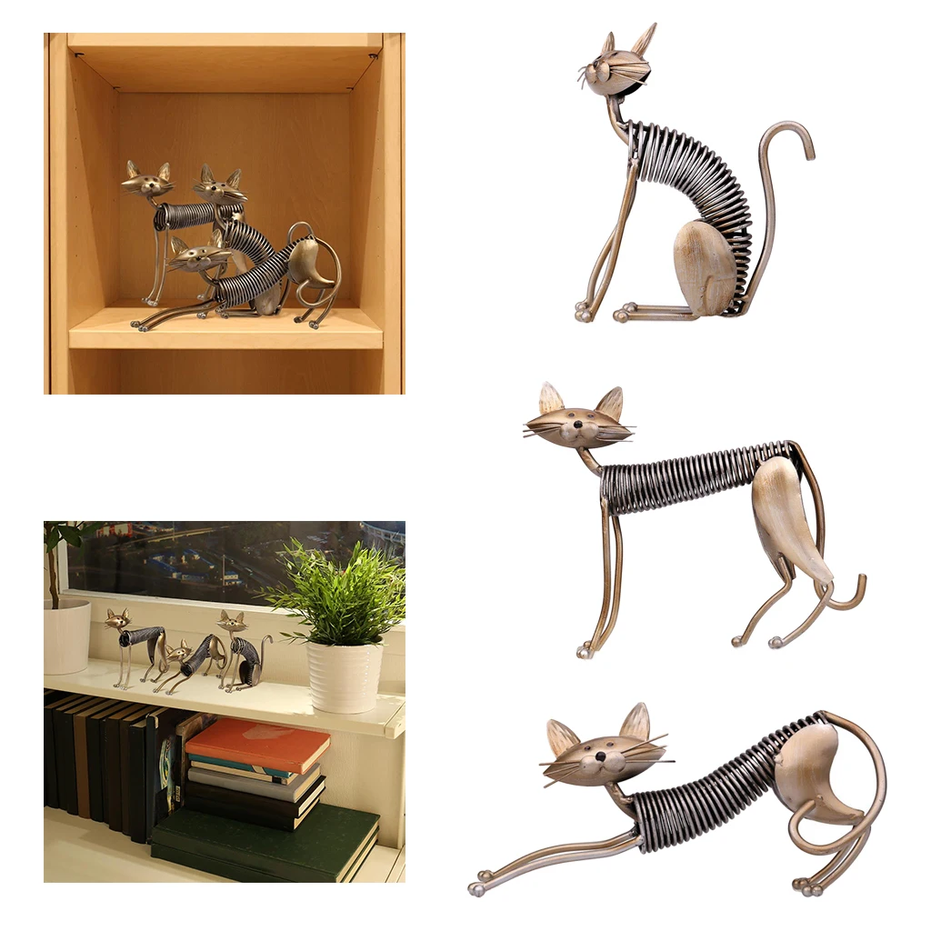 

Cat Statue Animal Figurines, Modern Home Decor, Cat Decor Items for Shelf,