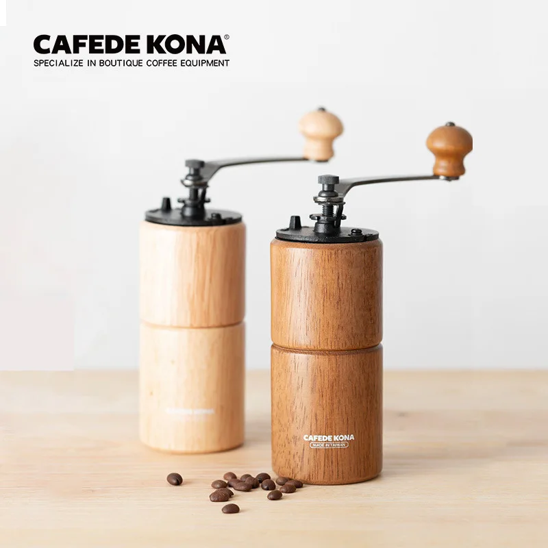 

CAFEDE KONA Manual coffee grinder with Adjustable Setting Conical Burr Mill Burr Coffee Grinder for French Drip Coffee Mokapot