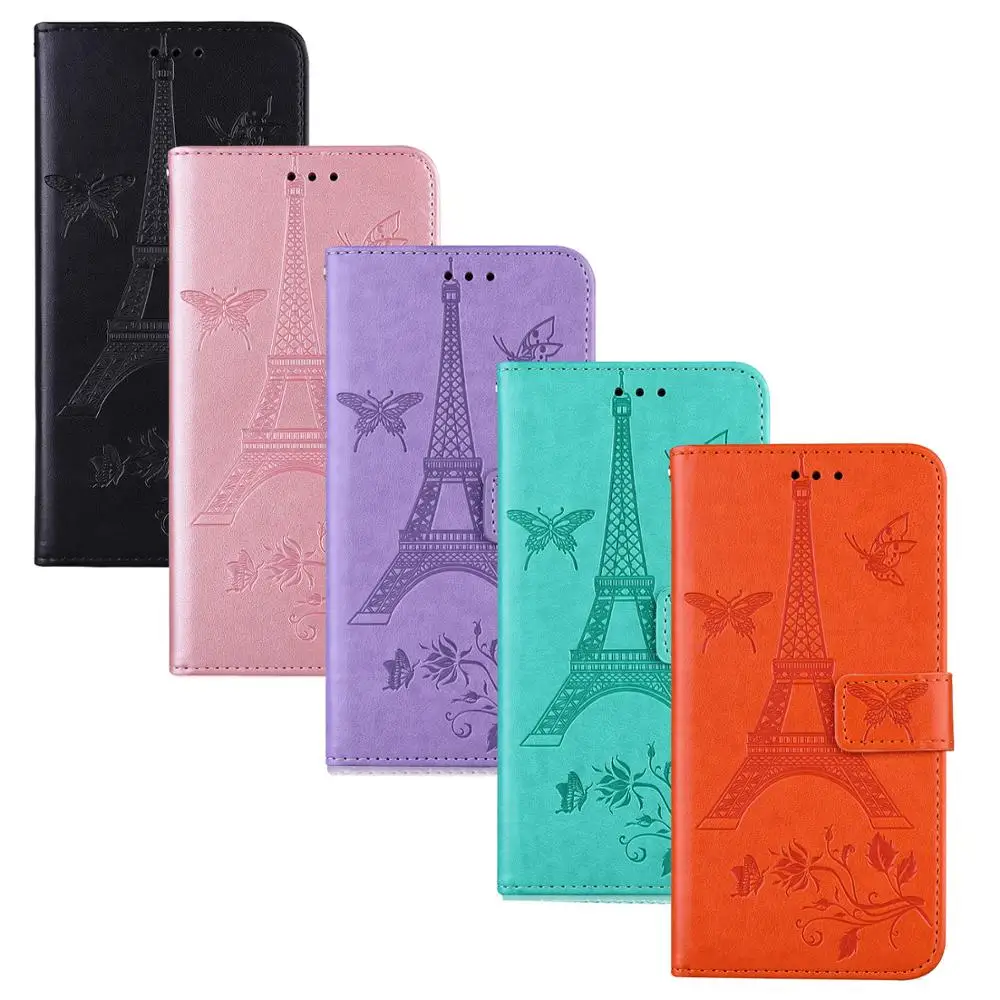 

Butterfly Tower Leather Flip Wallet Phone Case For Samsung M11 M21 M30s S7 Edge S8 Plus S9 Plus S10 Plus S20 Ultra Note 20 Ultra