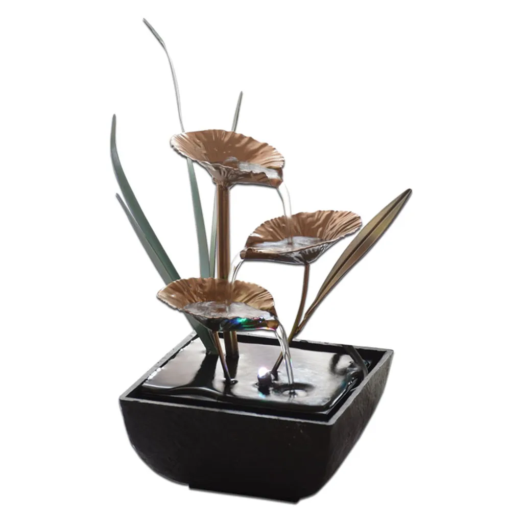 

Nordic Indoor Water Fountains Desktop Water Wheel Fountain Figurines Feng Shui Meditation Home Decoration Accessories